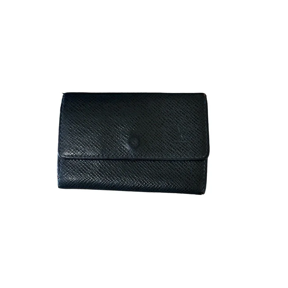 Louis Vuitton 6 Key Case Wallet Taiga Dark Green